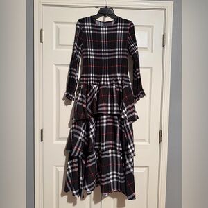 Plaid Black and White one size ladies dress
